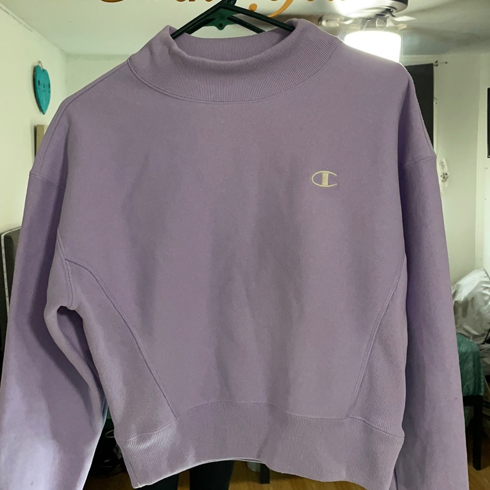 Champion mock cropped crewneck